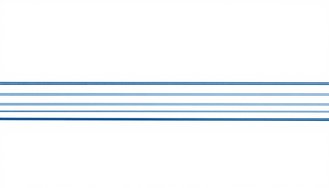 A close-up of two guitar strings of different thickness lying side by side on a fretboard