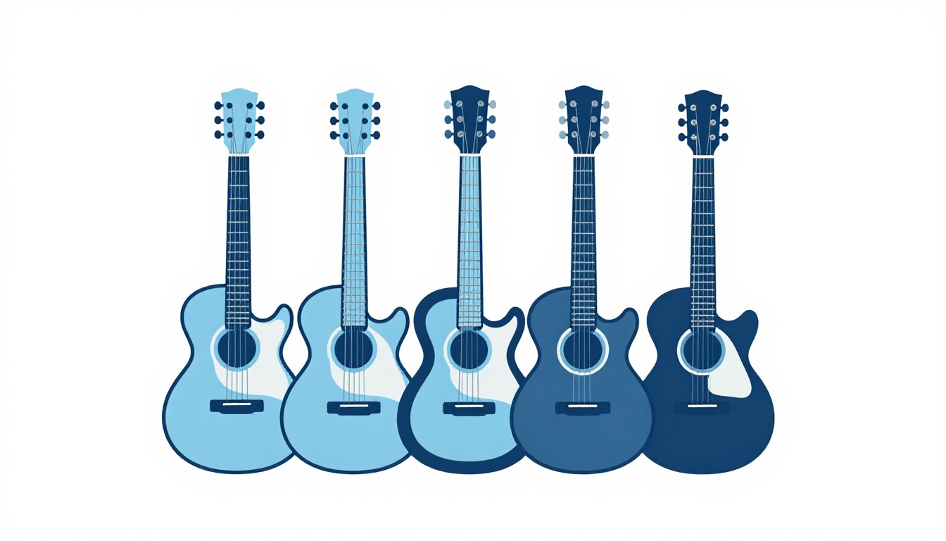 A multi-guitar aluminum rack holding several guitars side by side in a studio