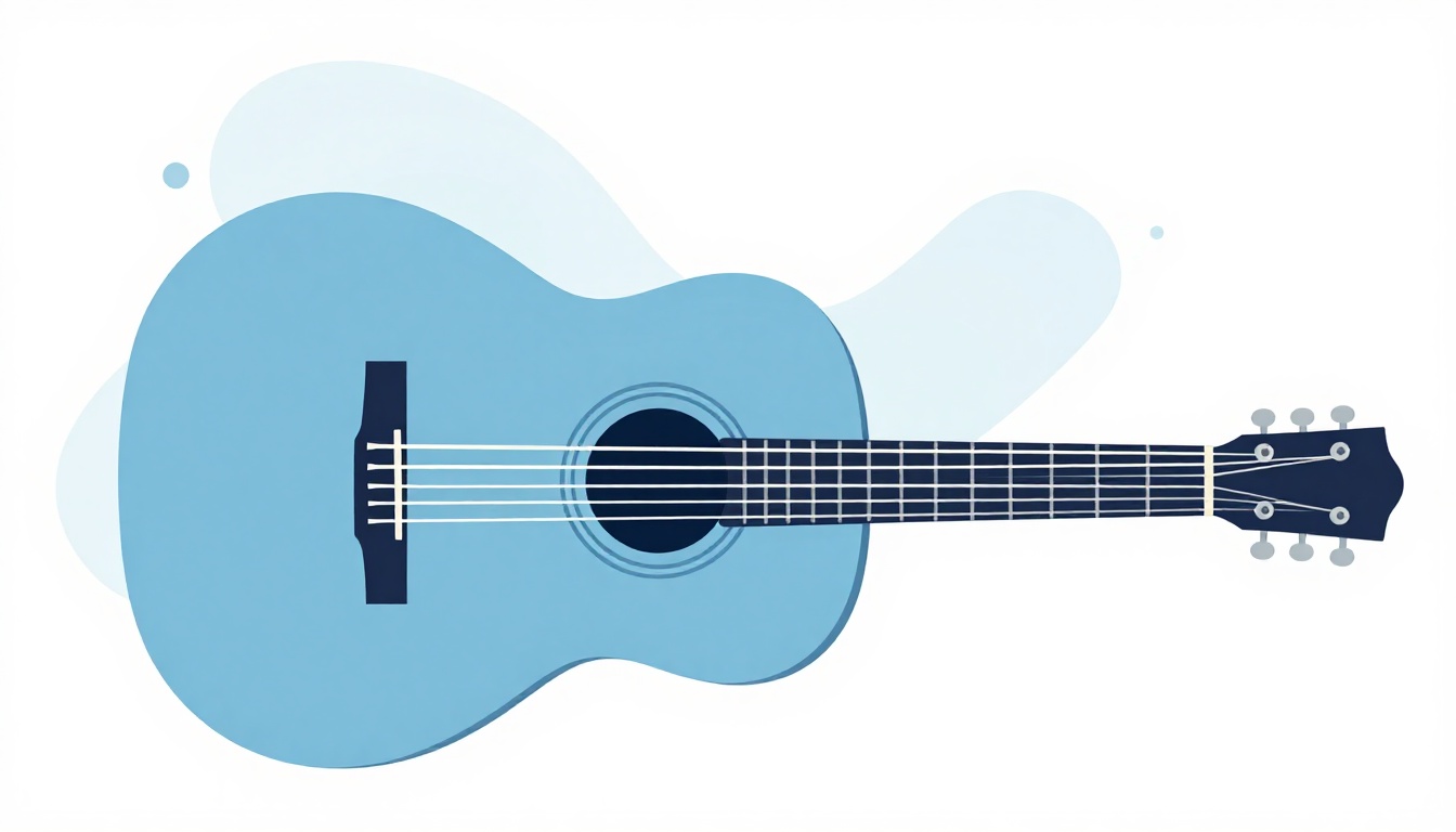 A capo clamped across a guitar neck with a left hand fingering an open chord shape behind it