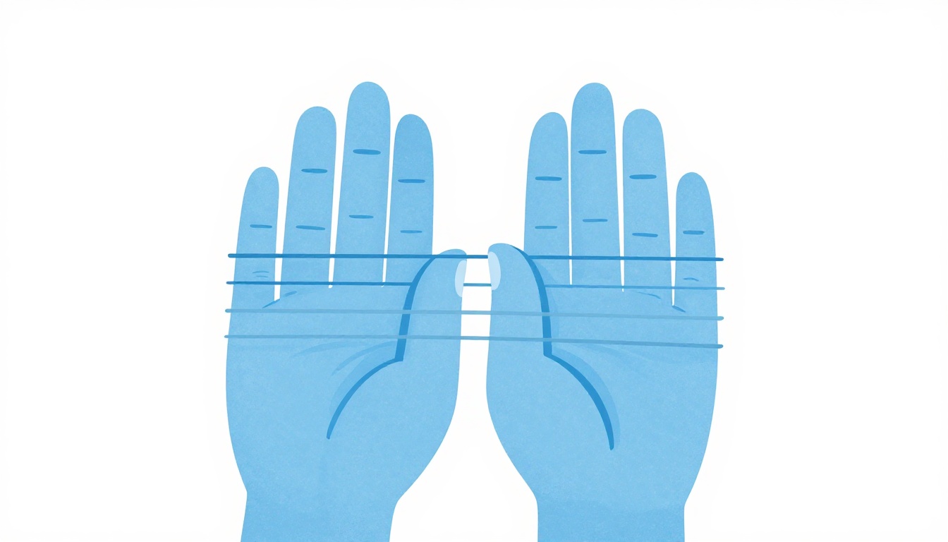 A close-up of two fingers pressed close together on adjacent guitar strings, one slightly overlapping the other
