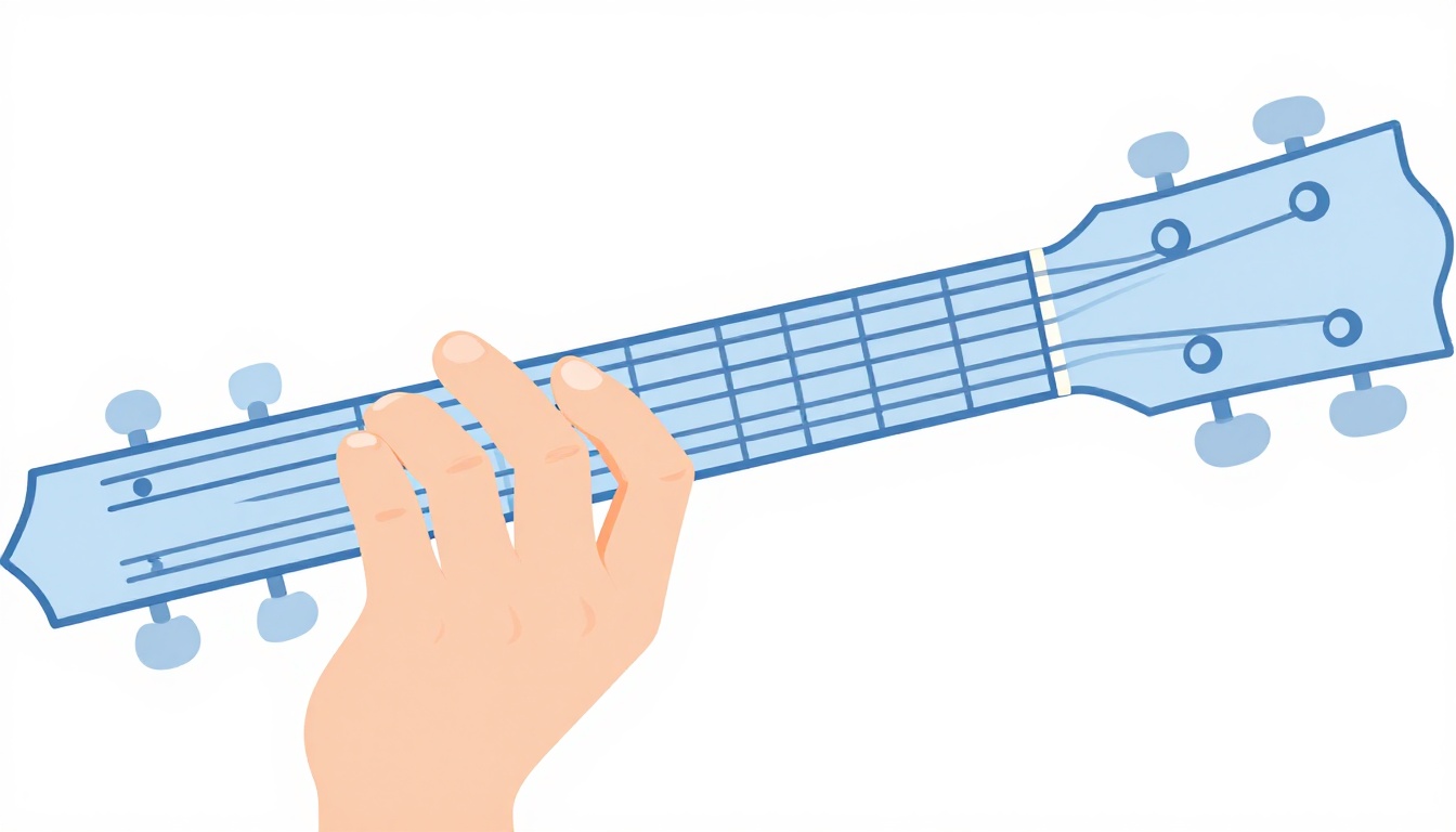 A close-up of a right hand fingerpicking individual strings near the sound hole of an acoustic guitar, thumb and fingers plucking one string at a time