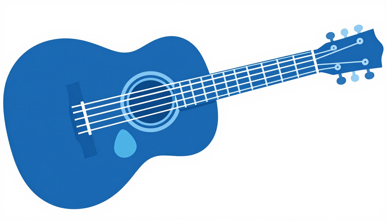 A hand strumming a guitar starting from the fifth string, showing the pick striking the open A string first