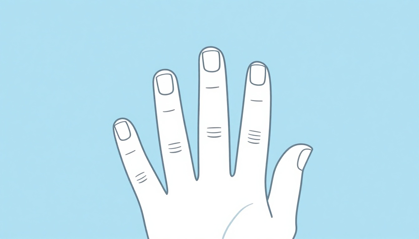 A close-up of a left hand fingering Dmaj7 using three separate fingers instead of a mini barre, index, middle, and ring finger each on their own string at the second fret