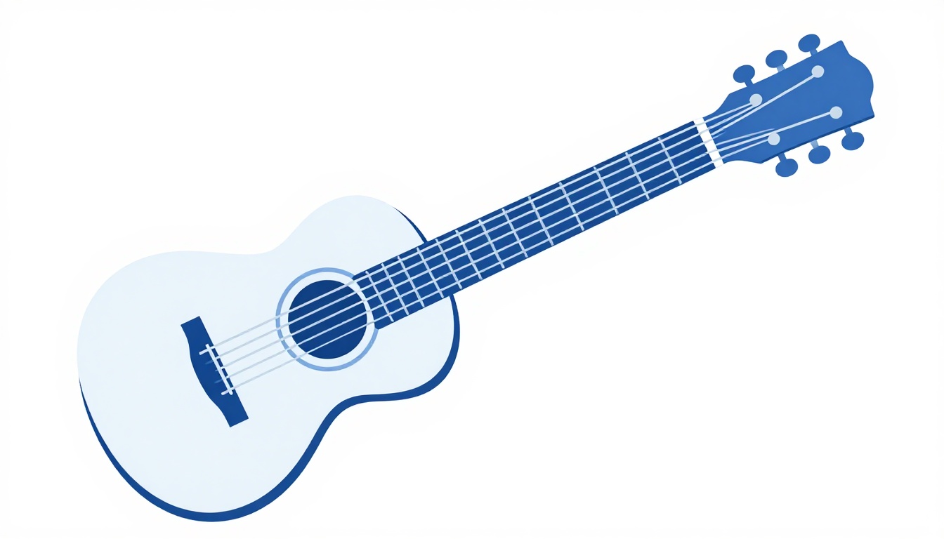 A close up of a left hand fingering a four finger open E7 chord on an acoustic guitar neck, pinky reaching to the second string