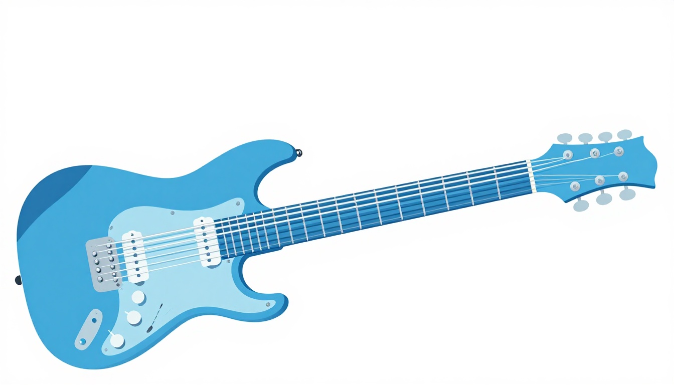 A left hand fretting a note high up on an electric guitar neck near the twelfth fret marker
