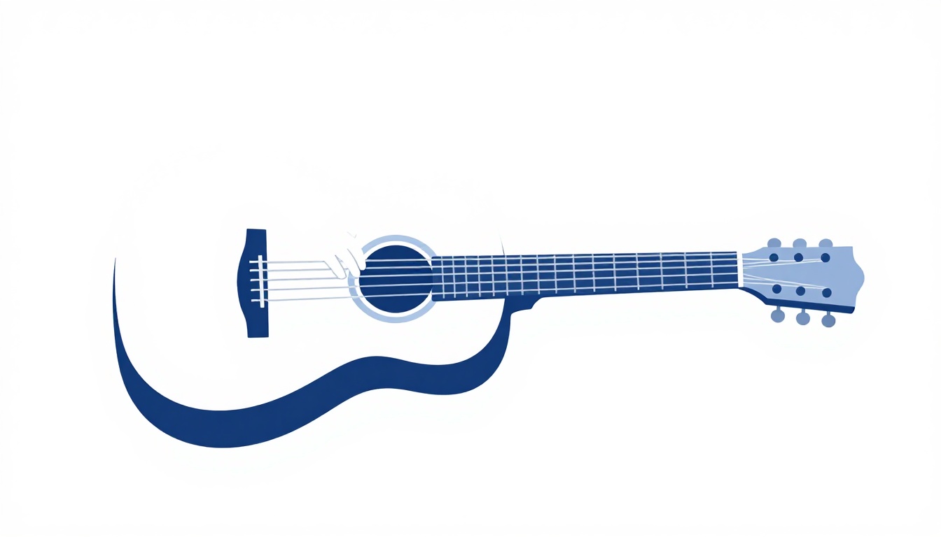 A hand resting gently on acoustic guitar strings near the soundhole in soft light