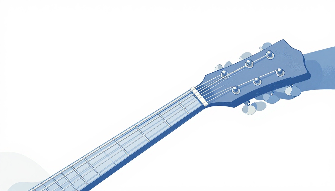 A hand clamping a capo onto the first fret of an acoustic guitar neck, strings pressed flat against the fretboard