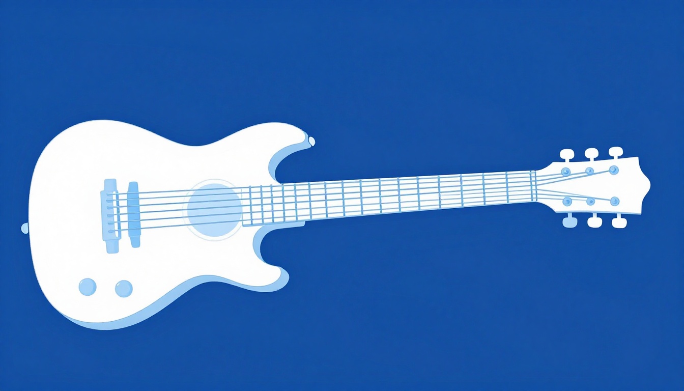 A hand forming a barre chord shape further up an acoustic guitar neck