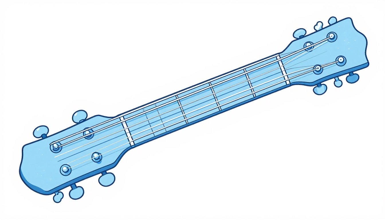 A hand winding a guitar string neatly around a tuning post using a string winder tool