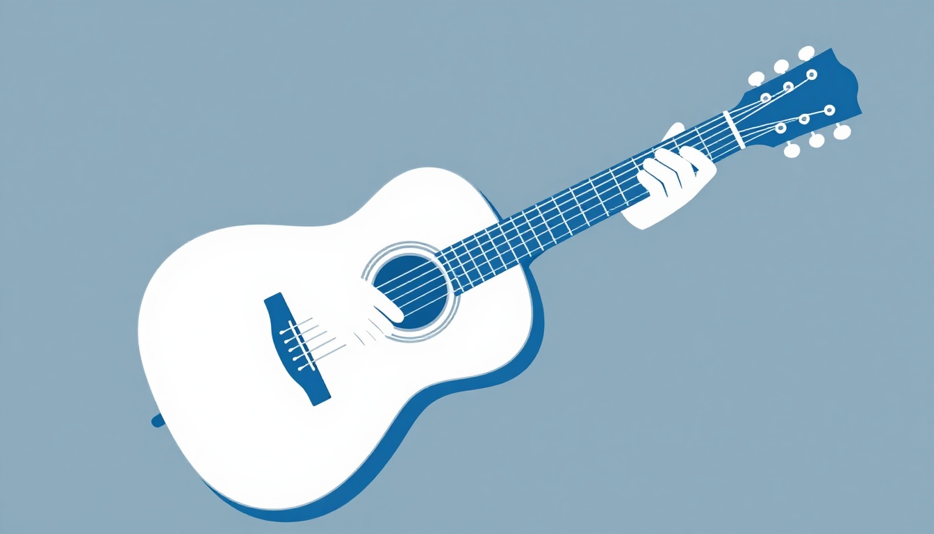 A strumming hand caught mid downstroke over the strings of an acoustic guitar