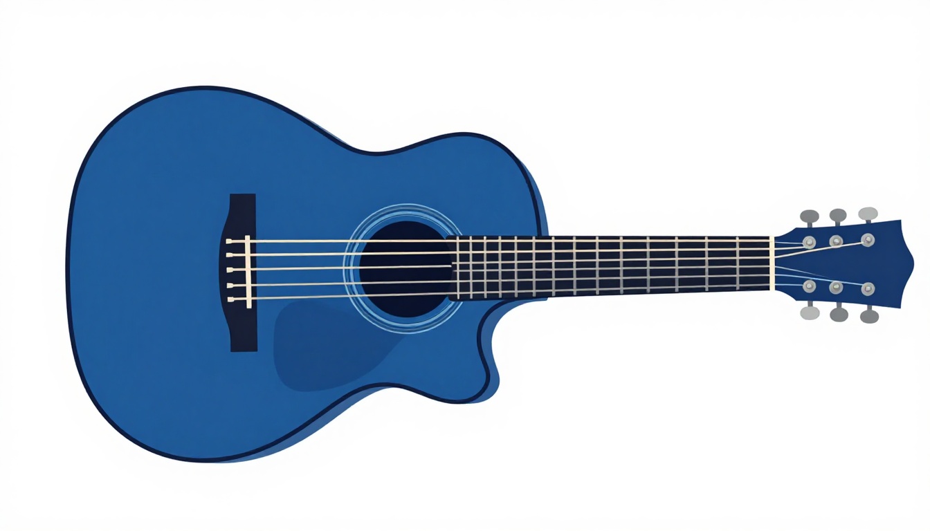 A close up of a left hand barring a full six string chord shape at the second fret of an acoustic guitar neck