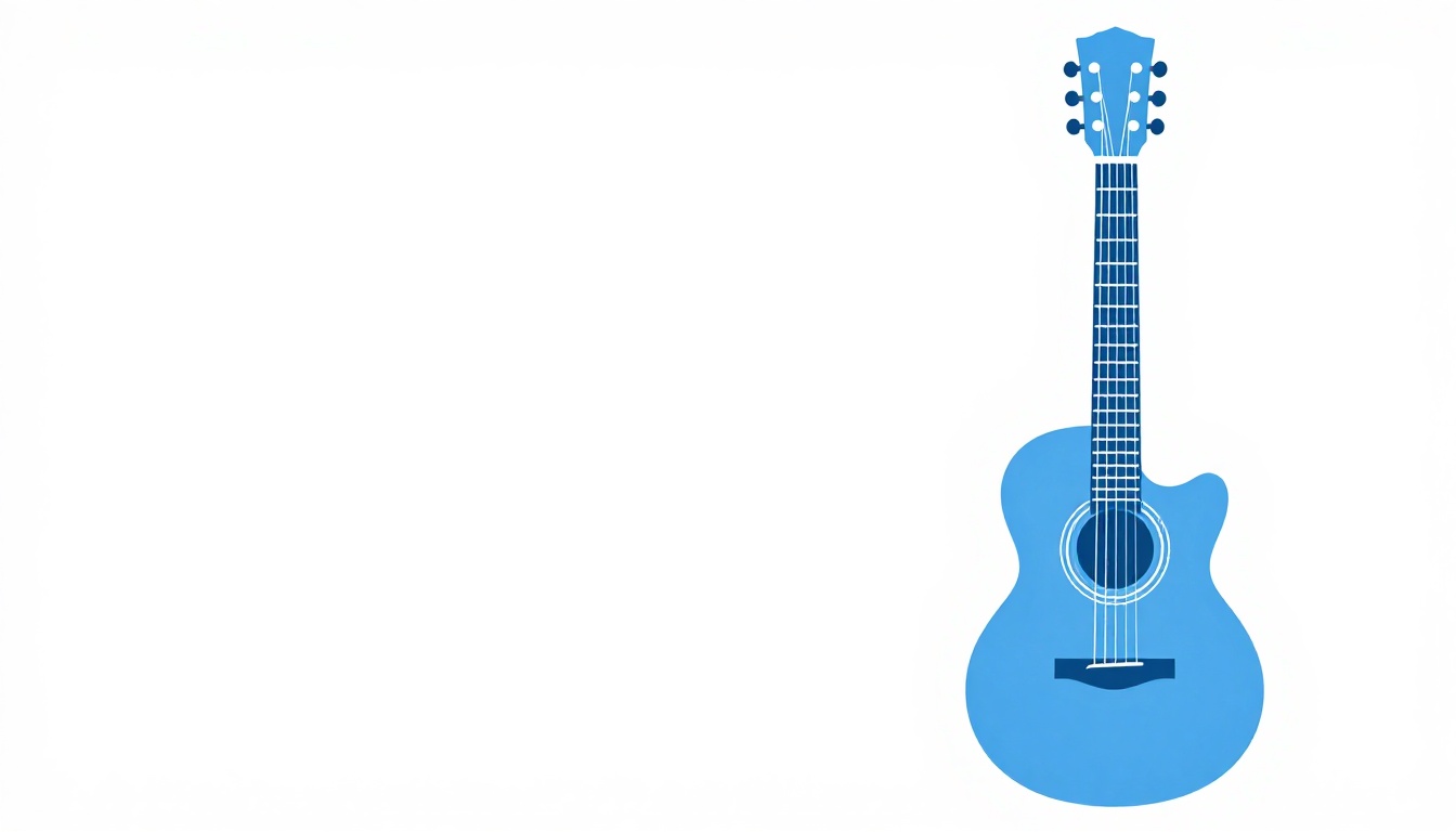 A hand barring a chord shape higher up the fretboard of an acoustic guitar