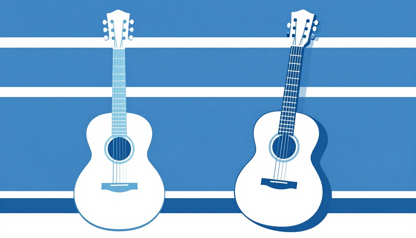An acoustic guitar leaning against a chair near a window at sunrise, warm early morning light
