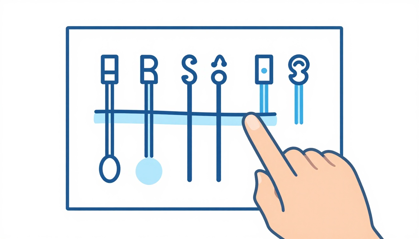 A close up of a hand holding a guitar chord chart, pointing at one of the printed chord symbols