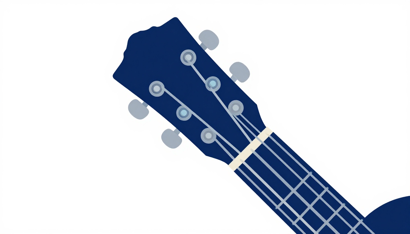 A close up of a capo clamped onto the second fret of an acoustic guitar neck
